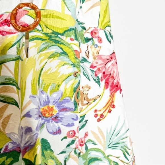 VTG Y2K Muse Floral Linen Garden Party Halter Dress Size 6 Women’s - Picture 4 of 6